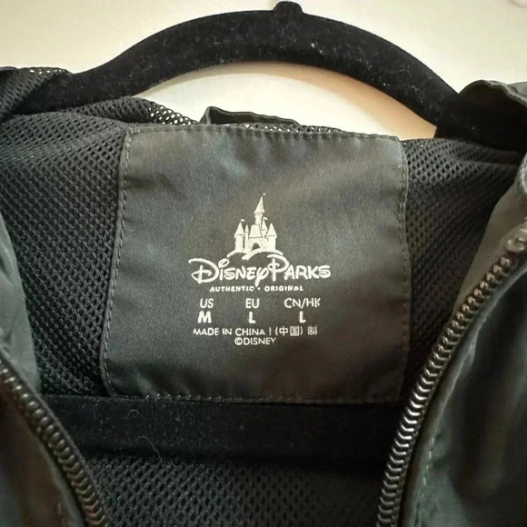 Disney Parks 1955 Disneyland Black Gray Zip Up Windbreaker Rain Jacket Medium - Picture 5 of 14